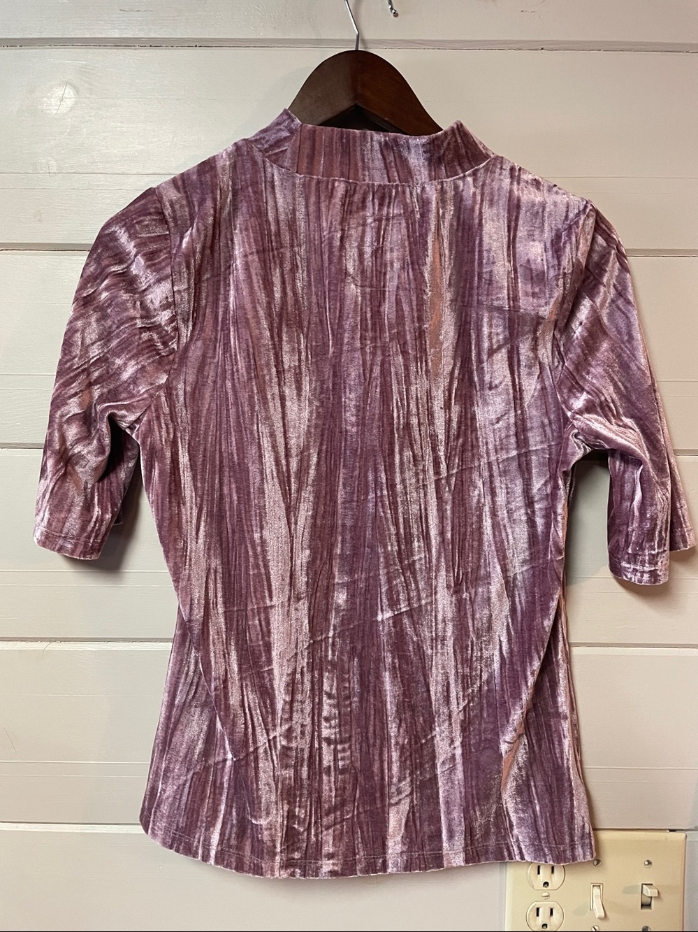NWT Anthropologie Women's Velvet Mock Neck Top Pilcro Pink/Rose Size M. - Picture 5 of 10